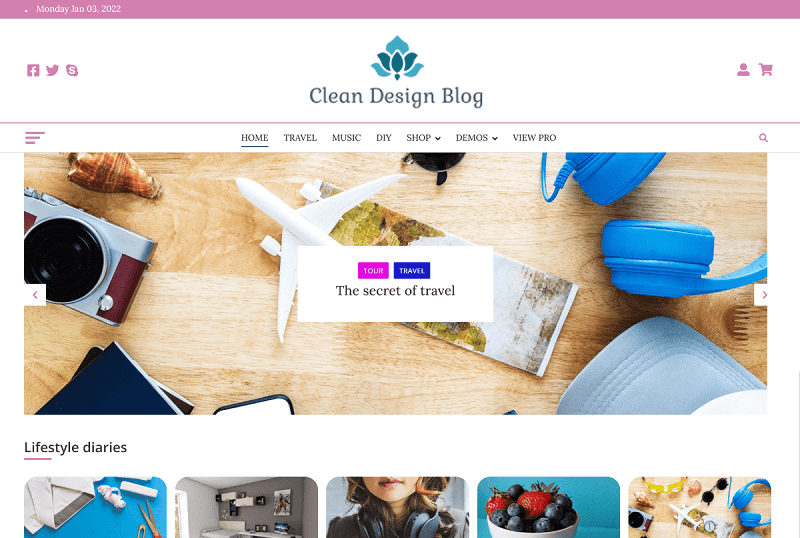 Clean Design Blog WP Theme