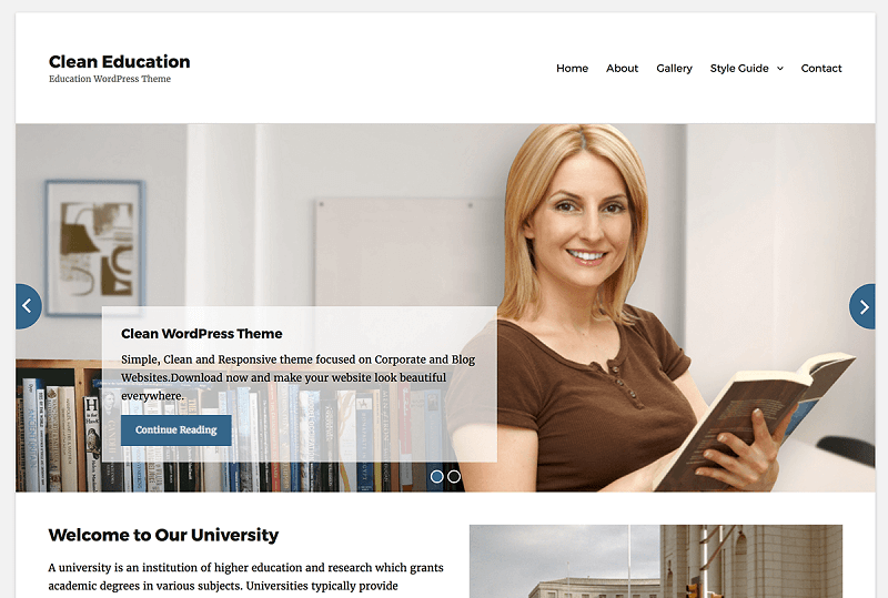 Clean Education WP Theme