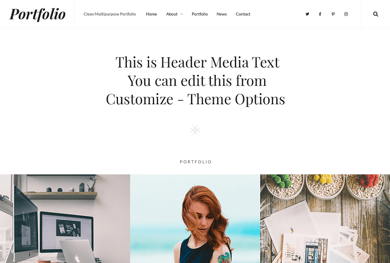 Clean Portfolio WP Theme