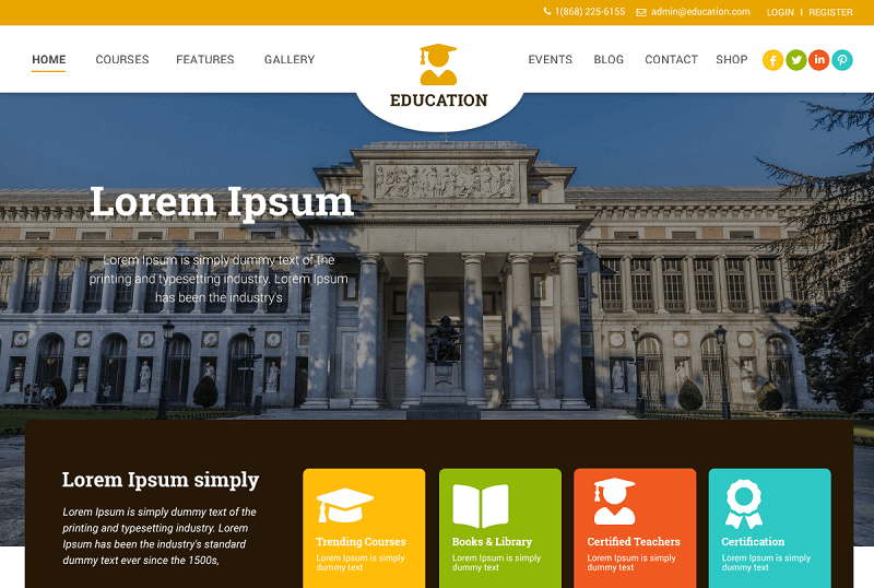 Education Insight - Library WordPress Theme