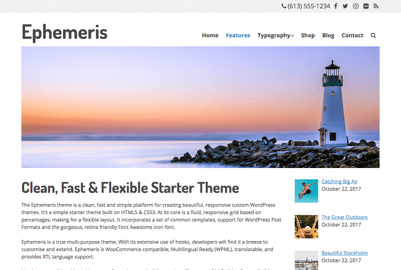 Ephemeris WP Theme