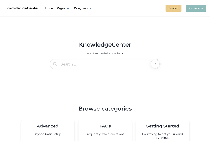 Knowledge Center Theme