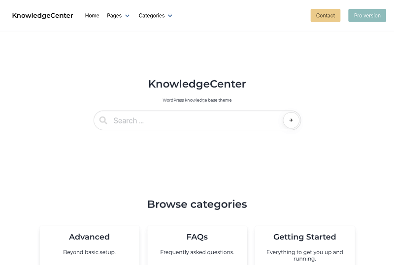 Knowledge Center WP Theme