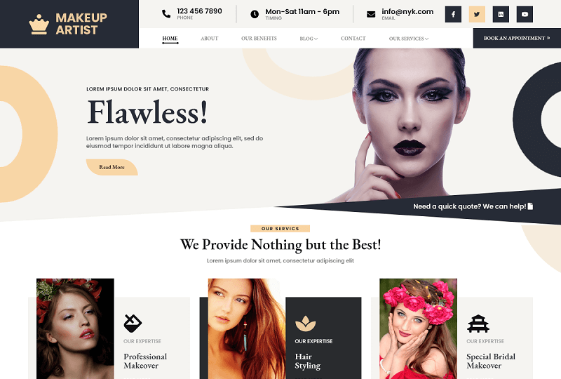 7 Best Free Makeup Artist WordPress Themes In 2023