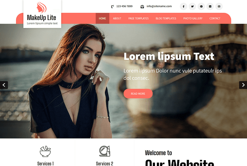 Makeup Lite Makeup Artist WordPress Theme