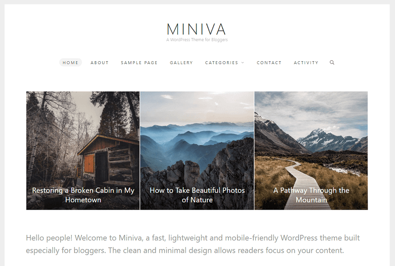  Miniva Mobile-friendly WordPress Theme