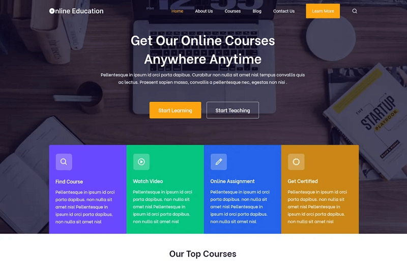 Online Course WordPress Themes