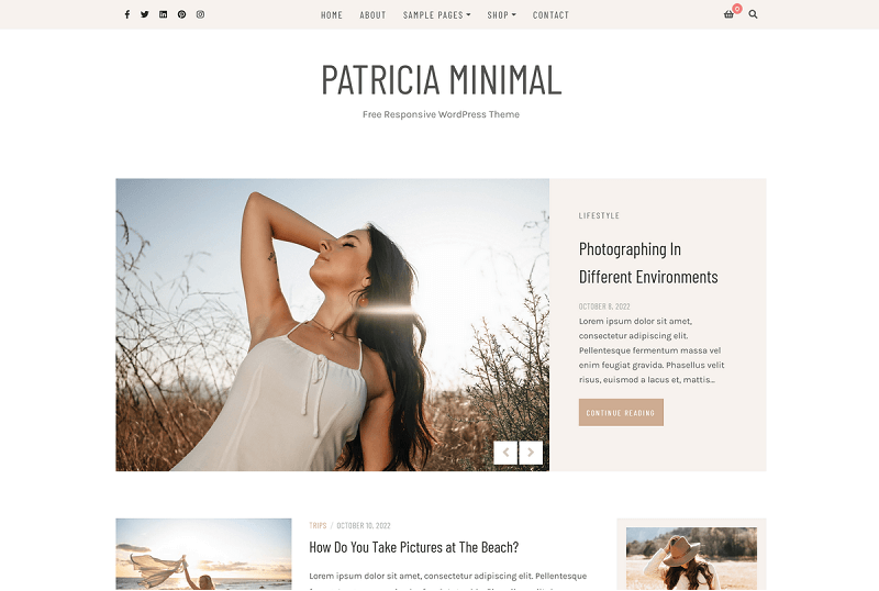 Patricia Minimal WP Theme