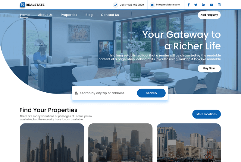 Instagram WordPress theme - Realestate Agent