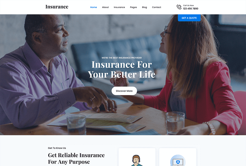 Free Insurance WordPress Themes