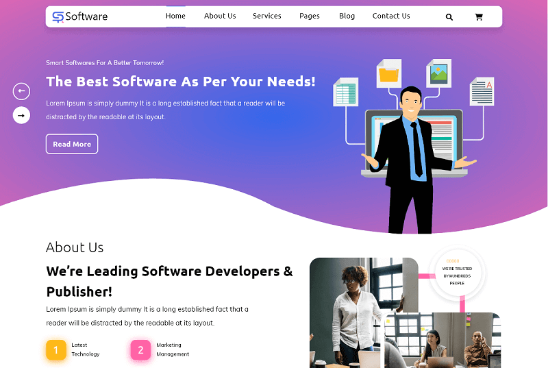 Saas Software Technology WP Theme