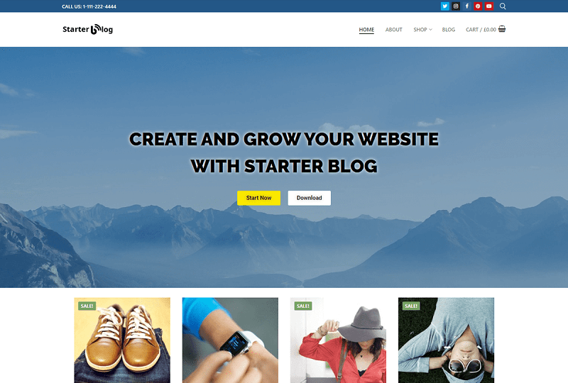 Starter Blog WP Theme