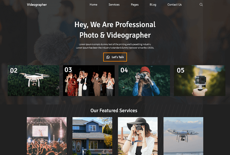 Videography Filmmaker WordPress Theme