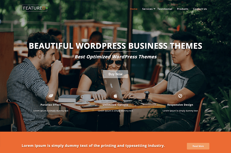 Featuredlite Tea Shop WordPress Theme