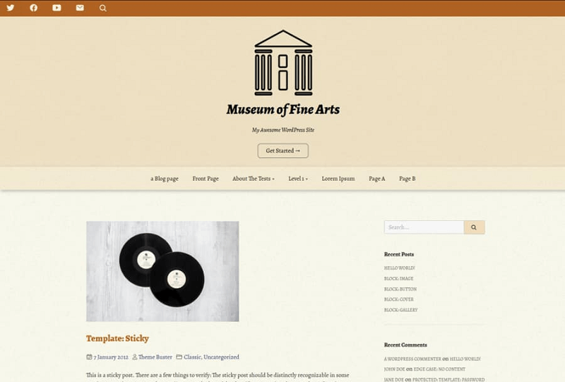 Muzeum Free Museum WordPress Themes