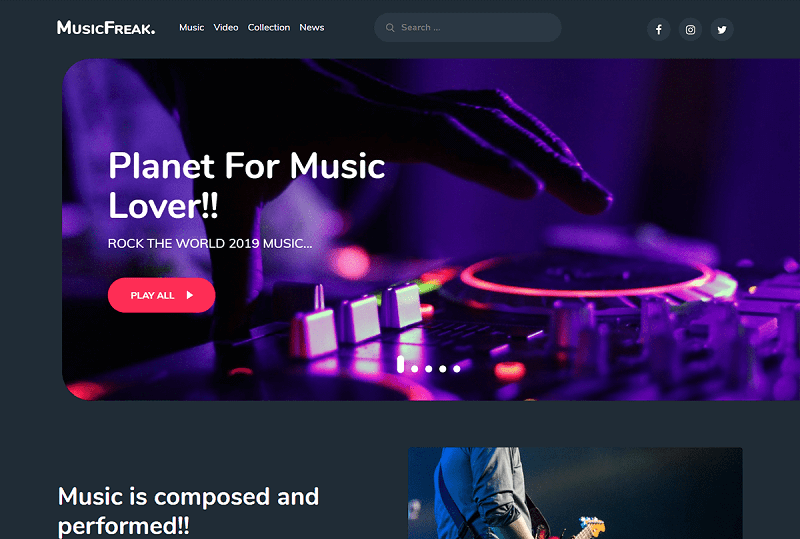 Music Freak WP Theme