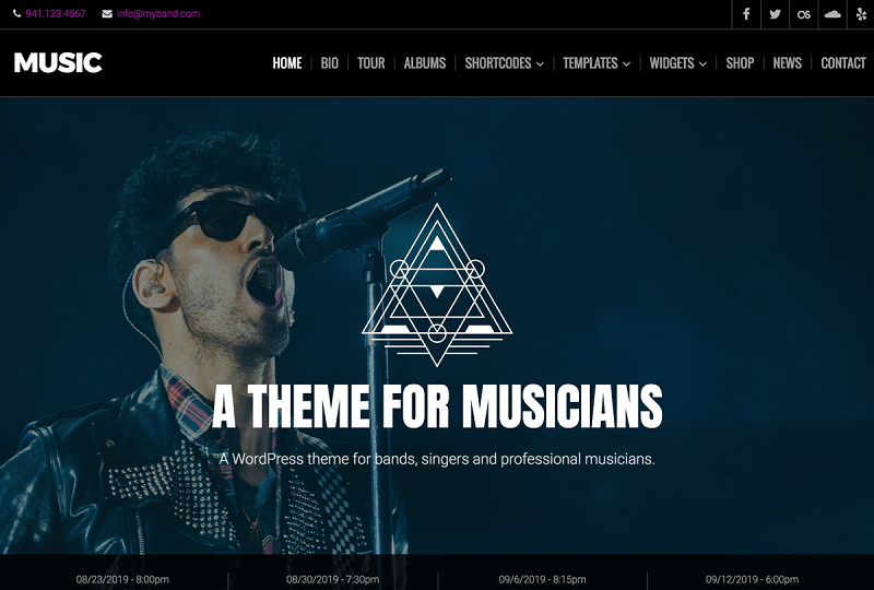 Music Lite DJ WordPress Theme