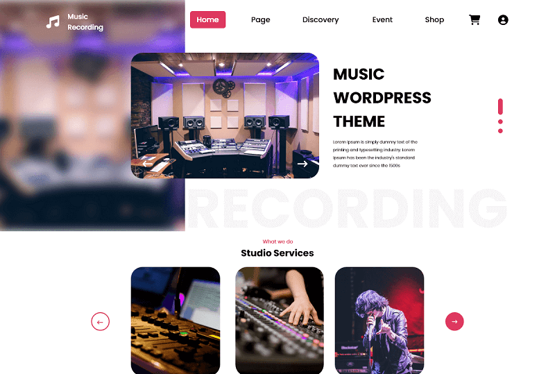 Music Recording Studio Theme