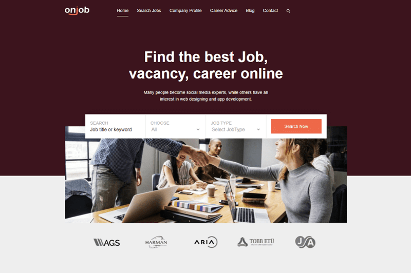 Onjob WordPress Theme for Recuiters