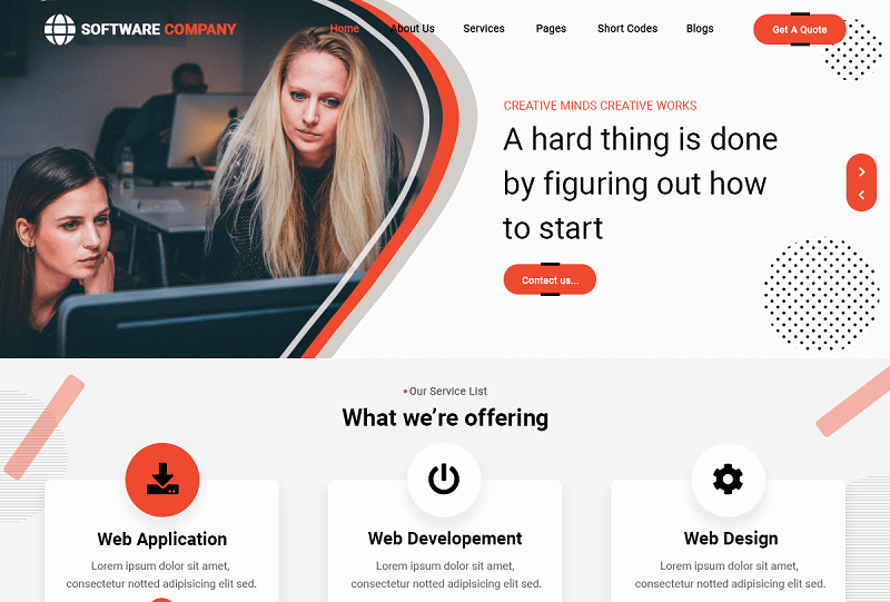 Professional Software Company Theme