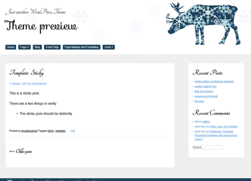 White xmas WP Theme