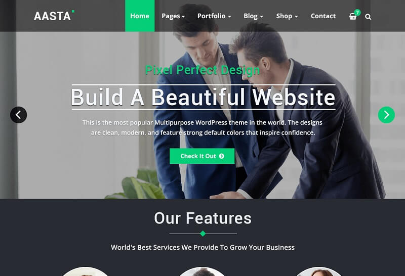 Aasta Premium WordPress theme for free