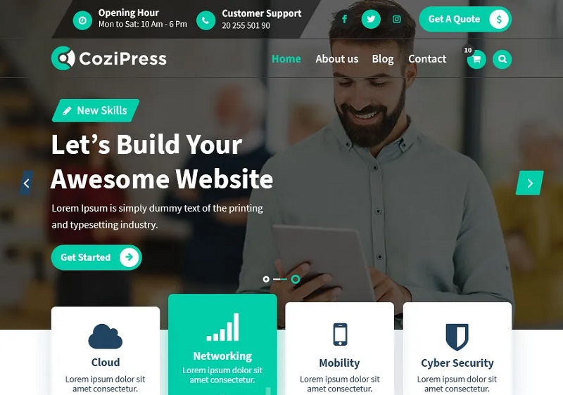 CoziPress Cleaning Services WordPress Theme