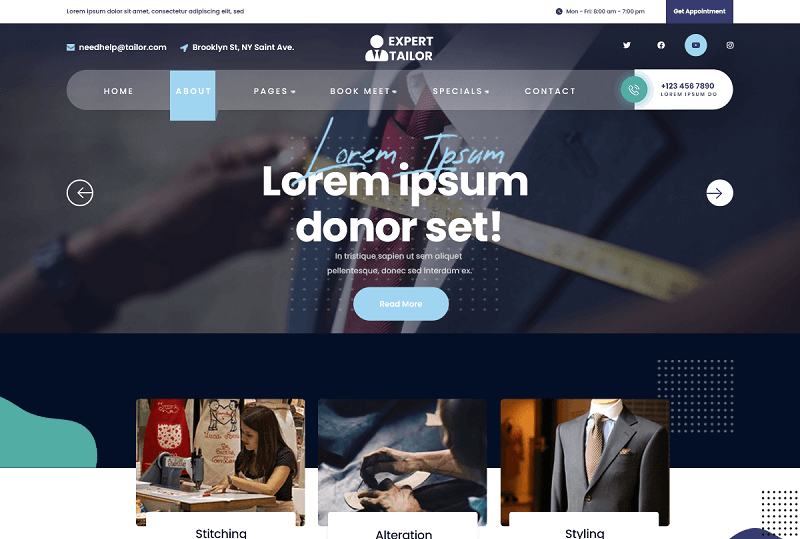 Expert Tailor Textile WordPress Themes