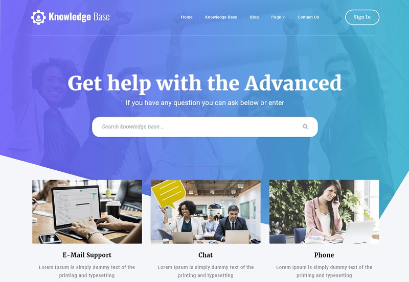 Knowledge Base Lite theme