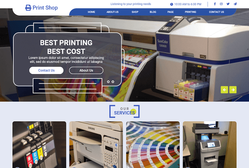 Print Shop Theme