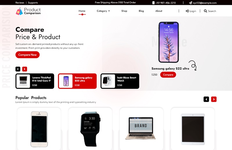 Product Comparison Woocommerce