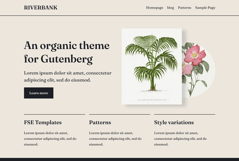 Riverbank WordPress Gutenberg Theme