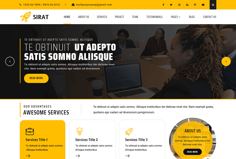 Catering WordPress theme - Sirat