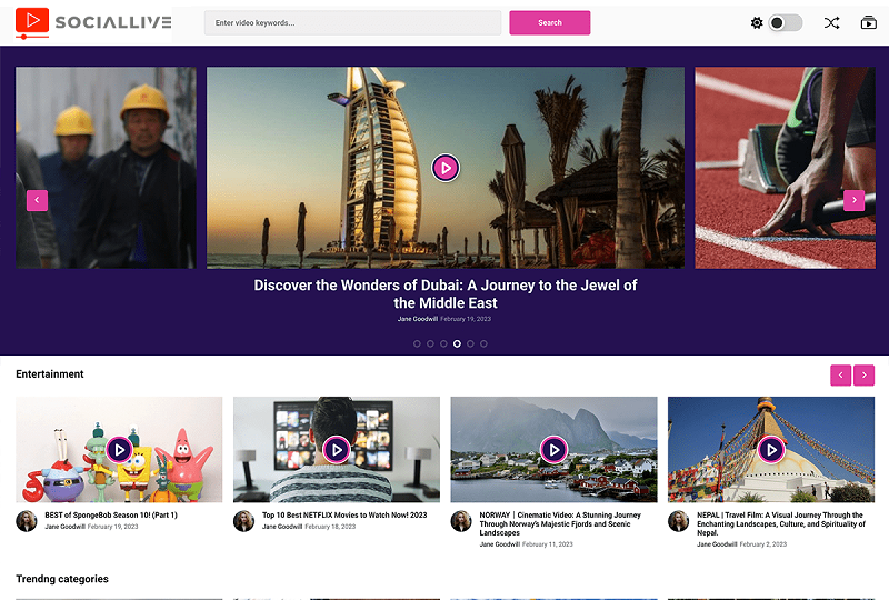 SocialLive - Library WordPress Theme