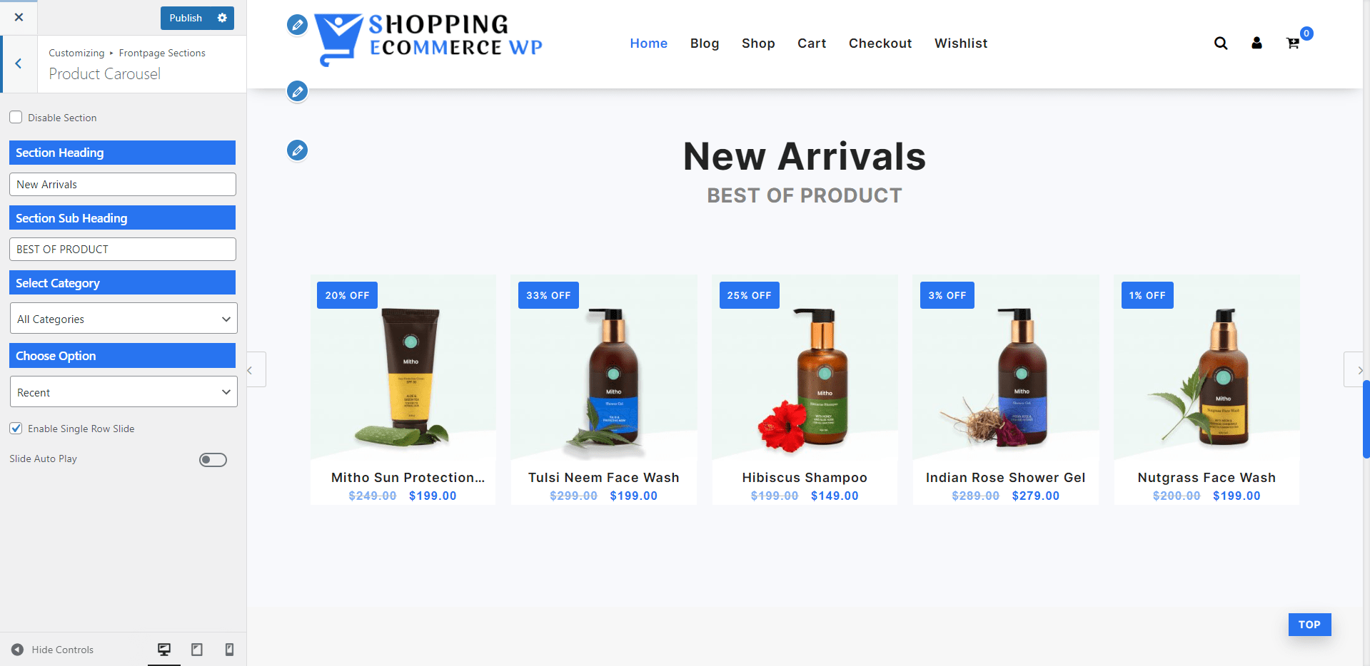 Product Carousel Section