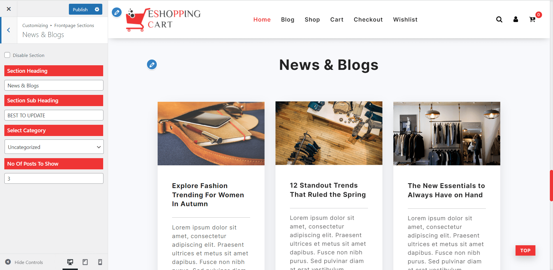 News & Blogs Section