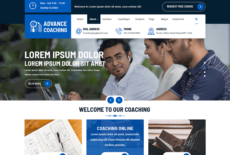 Advance Coaching WordPress Theme