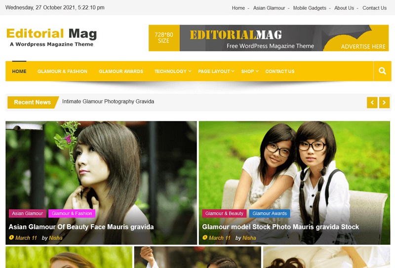 EditorialMag WP theme