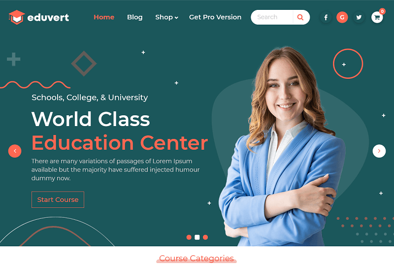 Eduvert WordPress Theme for Universities