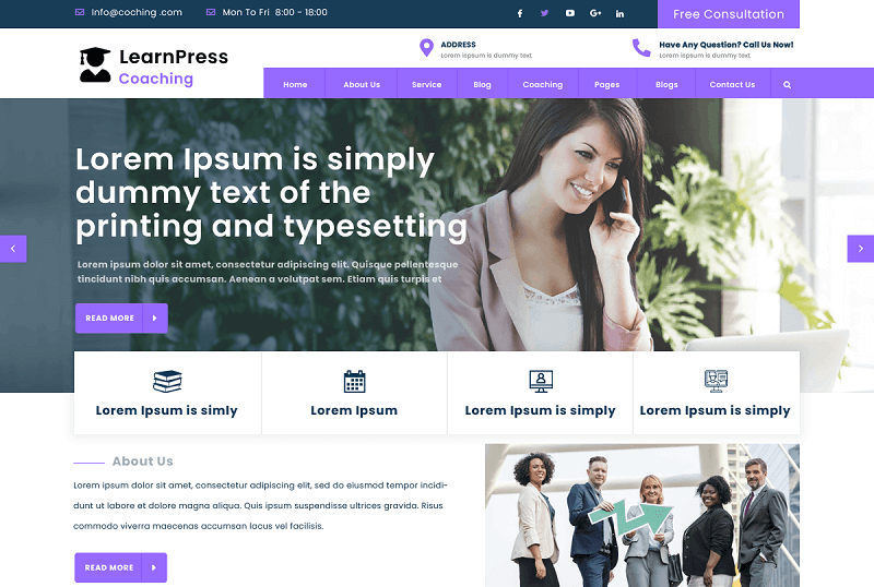 LearnPress Coaching WordPress Theme