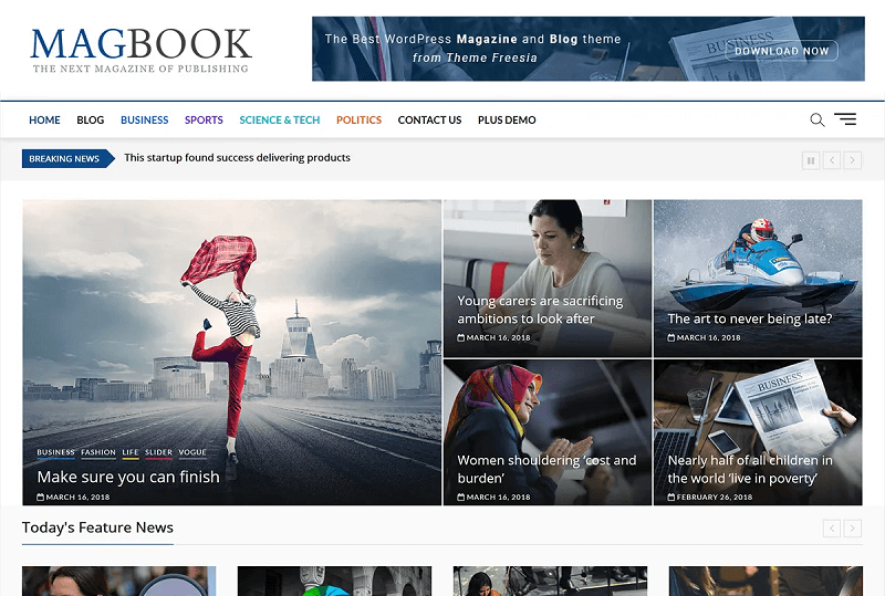 Magbook Free WordPress Theme With Demo Content
