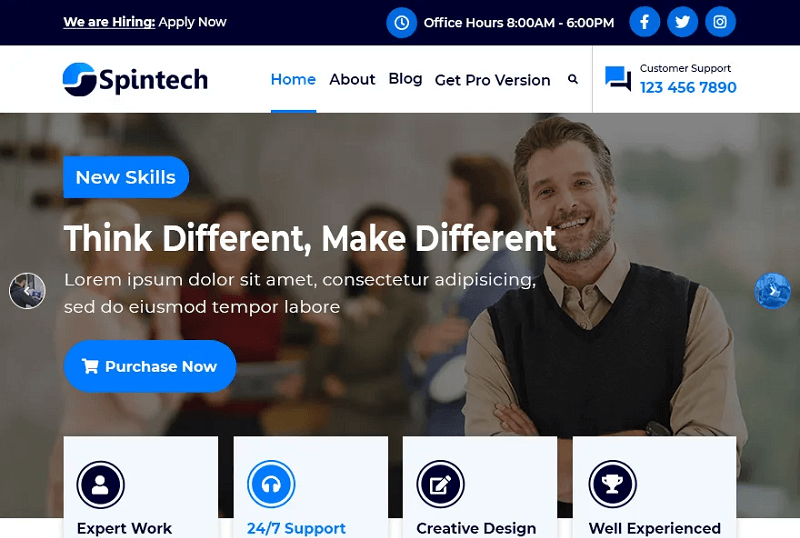 Spintech WordPress Theme for Software Company