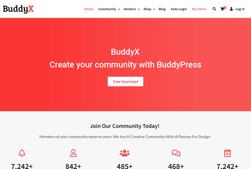 BuddyX Free WordPress Forum Theme