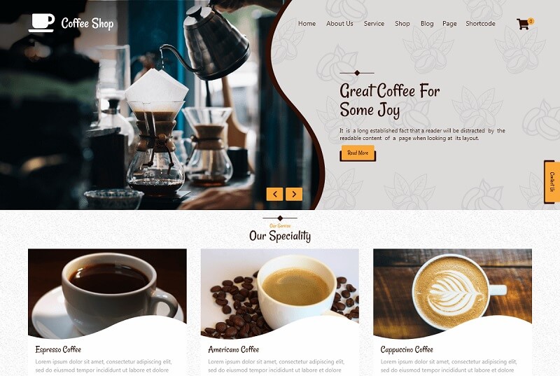 Coffee Shop Corner Theme