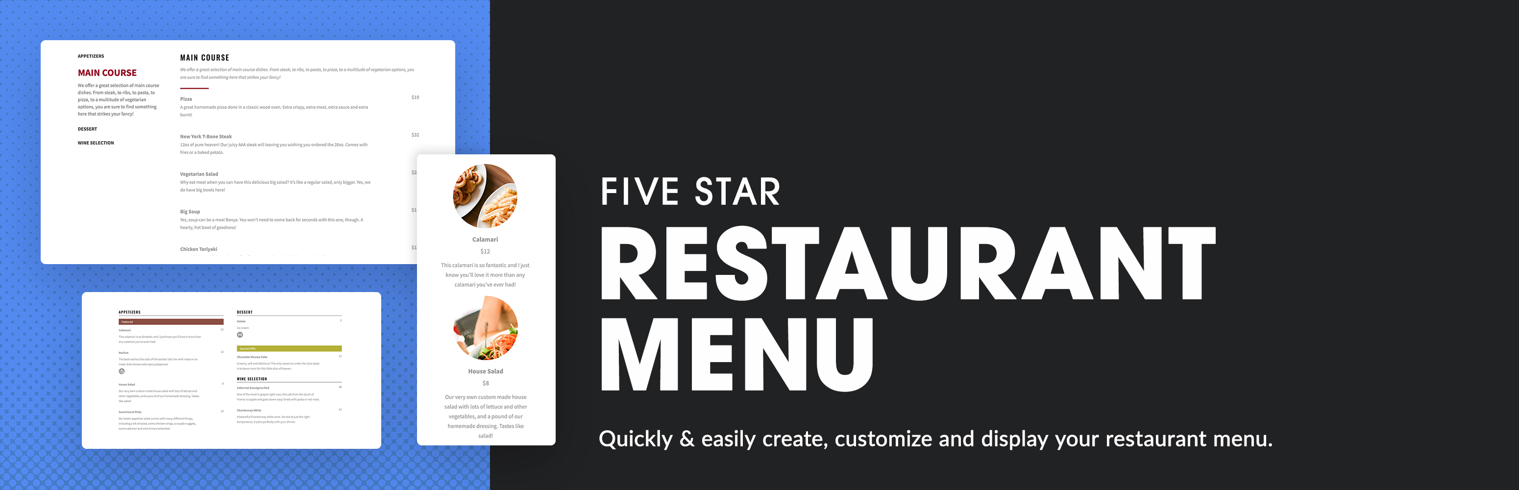 Five Star Restaurant Menu and Food Ordering