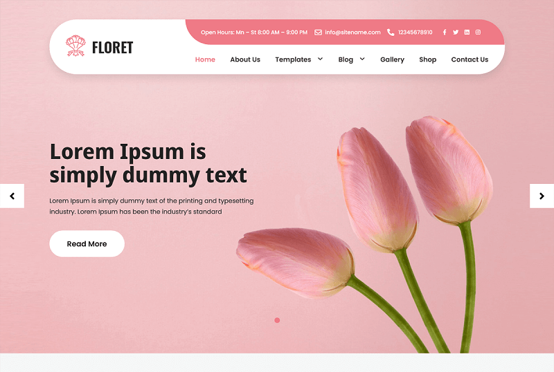 Floret Lite Flower Shop WordPress Theme