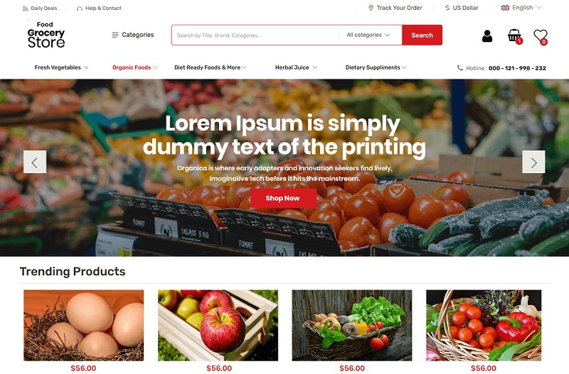 Food Grocery Store WordPress Theme