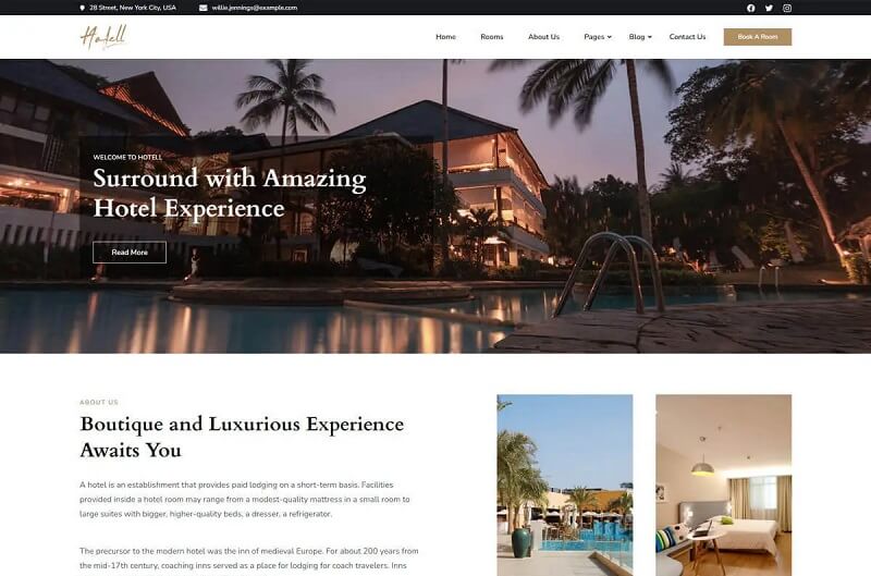 Hotell WordPress Theme for Resorts