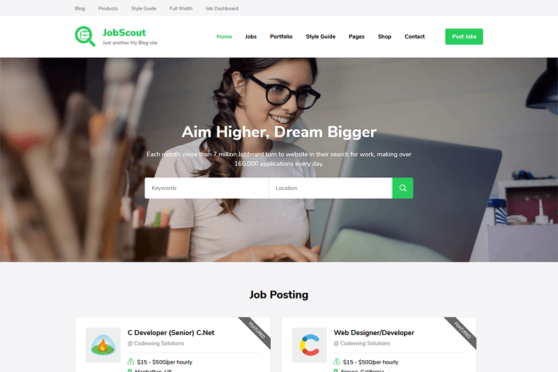 JobScout WordPress Theme for Recruitment Agency