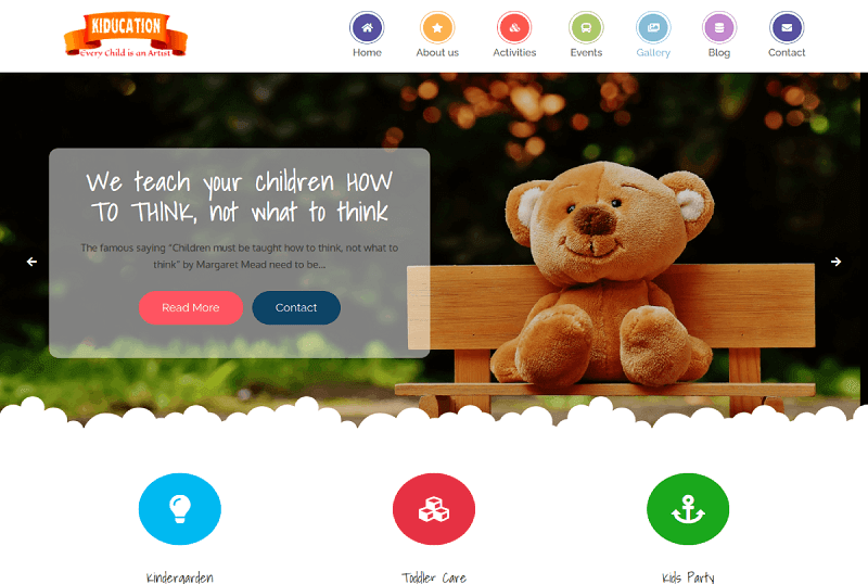 Kiducation Kindergarten WordPress Theme